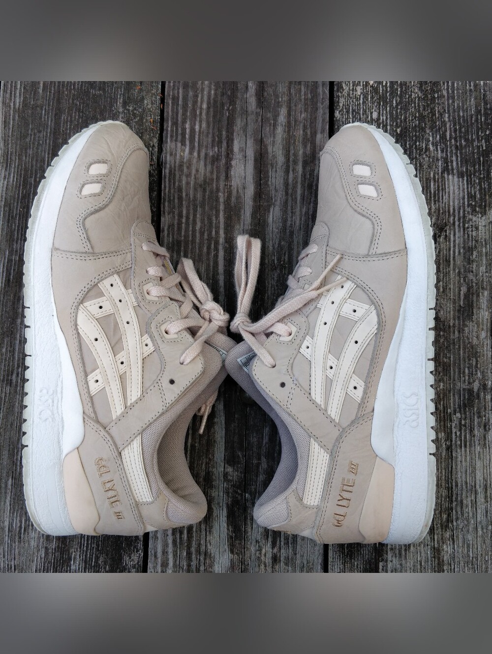 Asics Women's Gel Lyte III Whisper Pink Leather Sneakers US 10 Euro 42
